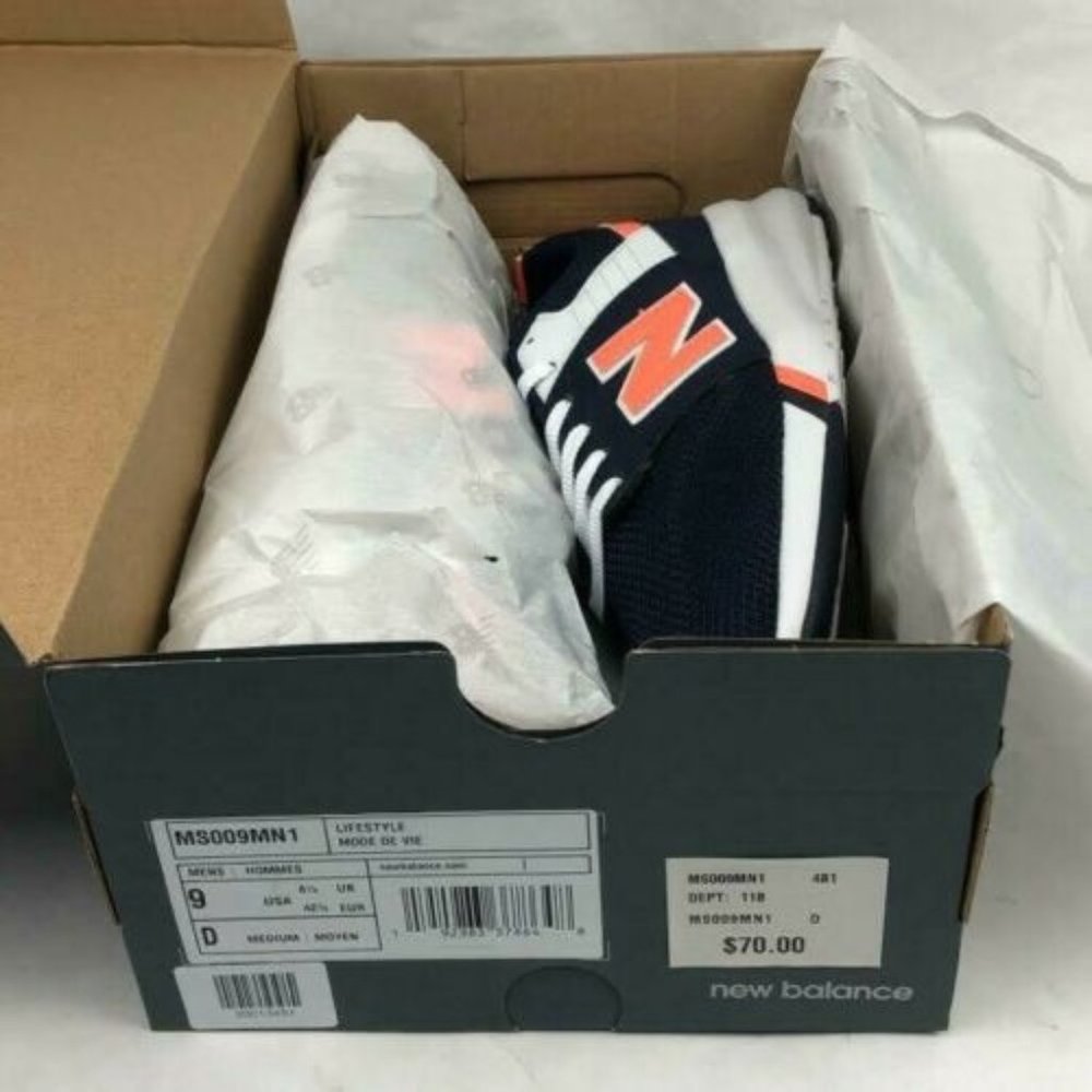 New Balance 009 Casual Shoes MS009MN1 Blue/Orange - Picture 10 of 10